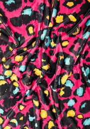 Pop-under Pink Animal Print Plush Blanket
