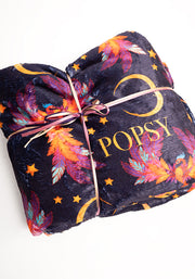 Pop-under Purple Phoenix Plush Blanket