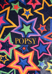 Pop-under Starburst Print Plush Blanket