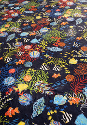Pop-under Tropical Coral  Print Plush Blanket