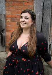 Ruby Poppy Border Print Midi Dress