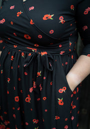 Ruby Poppy Border Print Midi Dress
