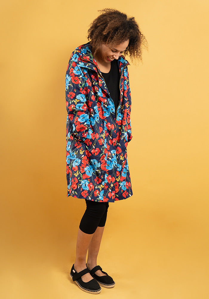 Fifth angle of Poppy Garden Print Lightweight Coat (Mac)