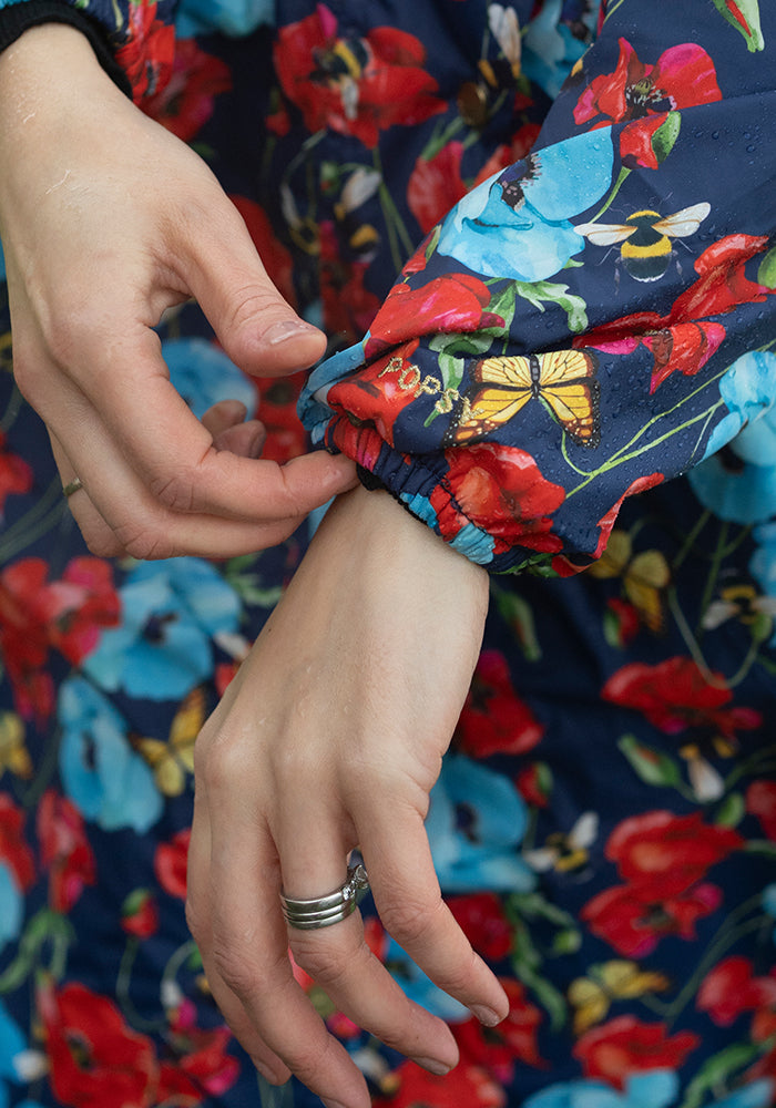 Second angle of Poppy Garden Print Lightweight Coat (Mac)