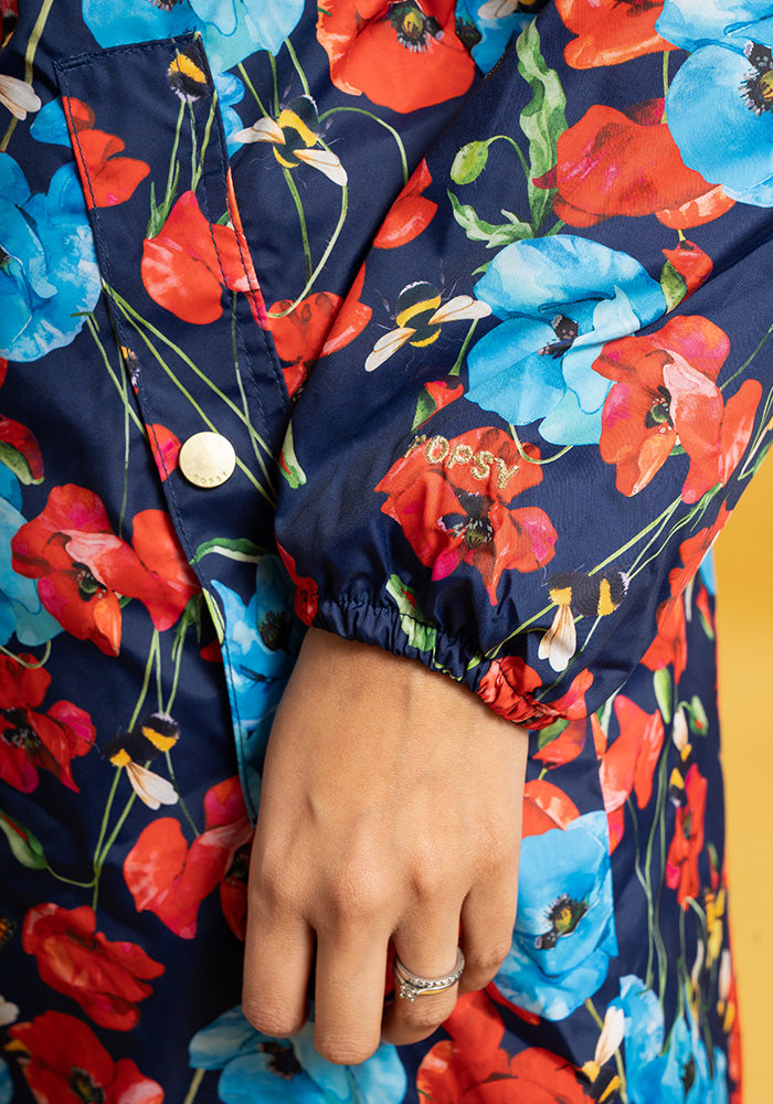 Fourteenth angle of Poppy Garden Print Lightweight Coat (Mac)