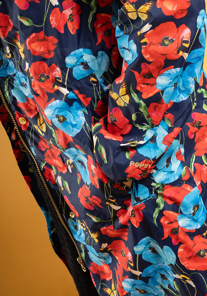 Tenth angle of Poppy Garden Print Lightweight Coat (Mac)