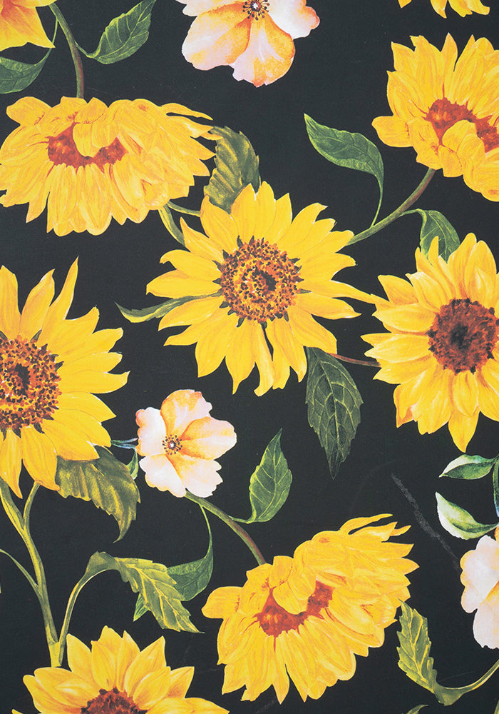 Second angle of Cute Sunflower Print Notebook - Colourful Quirky Journal Gift