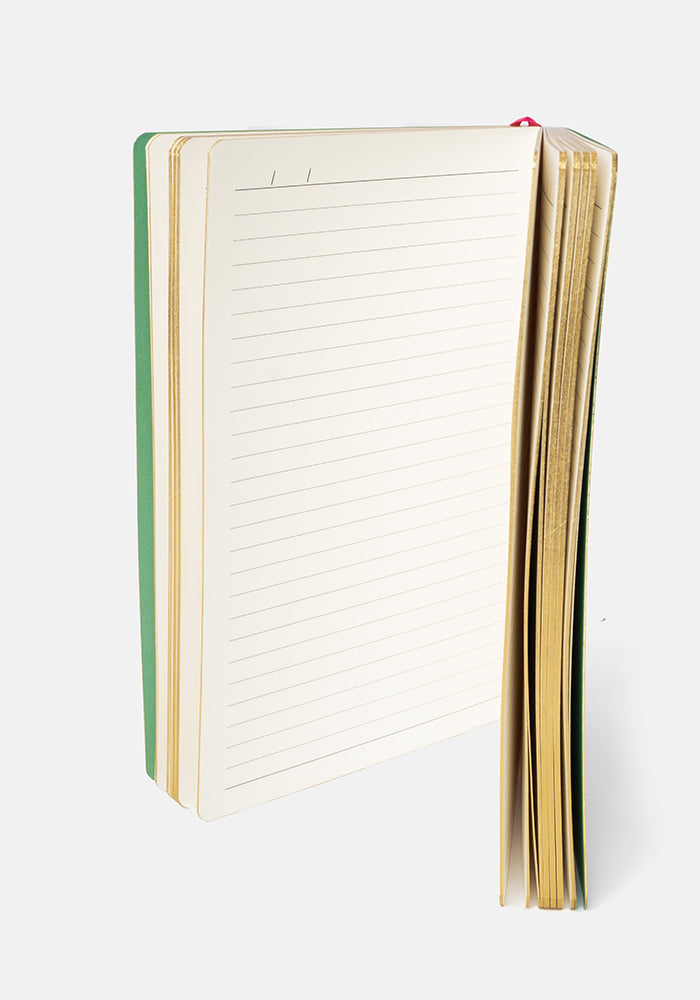 Seventh angle of Cute Teal Dinosaur Print Notebook - Colourful Quirky Journal Gift