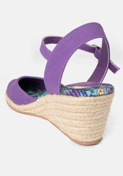 Popsy Purple Espadrille Wedges