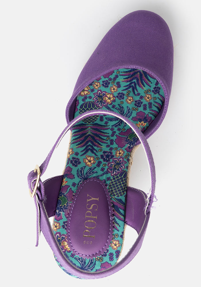 Popsy Purple Espadrille Wedges