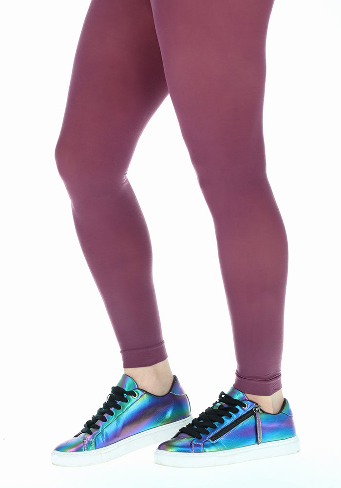 Second angle of 50 Denier Premium Footless Tights (Berry)