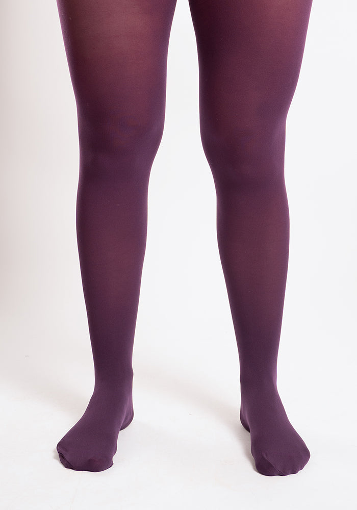 Front view of 50 Denier Premium Tights (Plum)