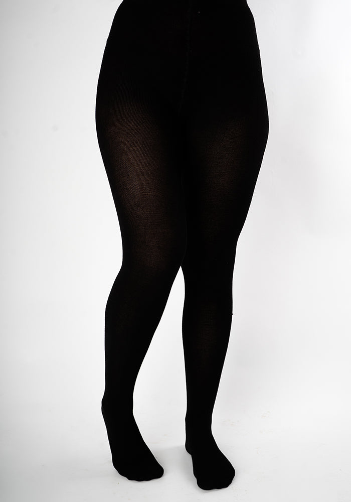 Front view of Premium Bamboo Tights Black