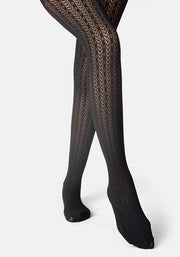 Premium Black Chevron Tights