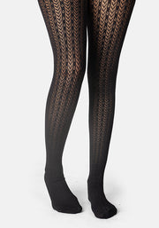 Premium Black Chevron Tights