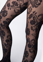Premium Black Lace Design Tights