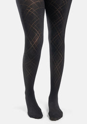 Premium Black Opaque Lattice Tights