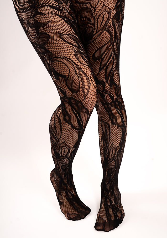 Third angle of Premium Bloom Net Tights