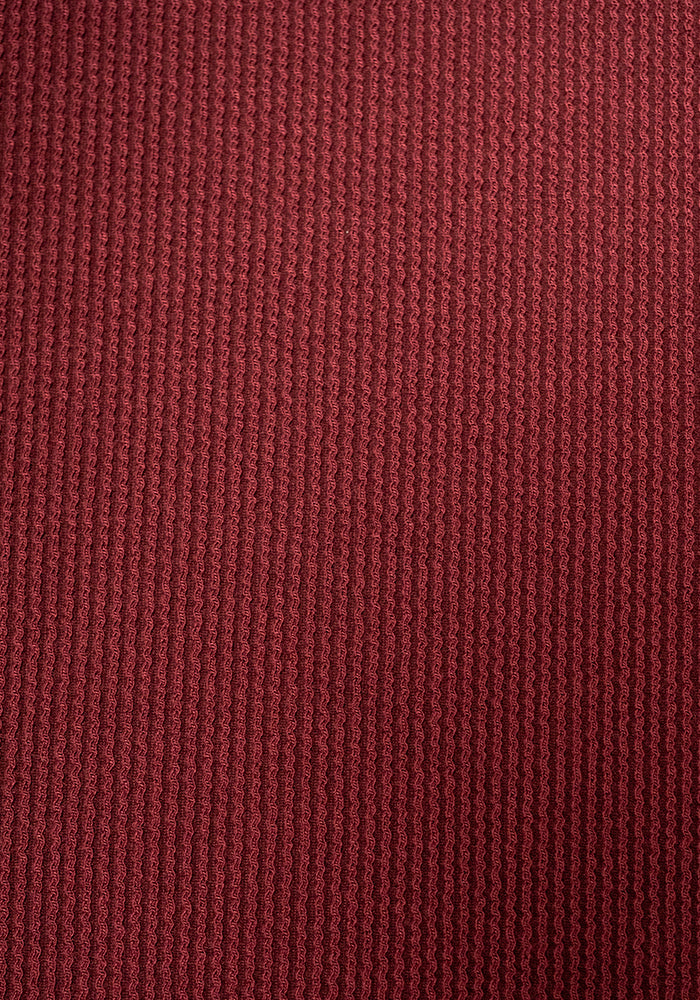 Second angle of Prue Wine Crinkle Rib Midi Dress