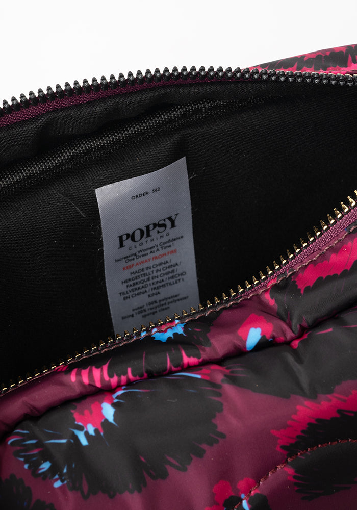 Purple Animal Print Popsy Multi Use Bag