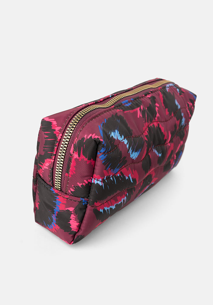 Third angle of Purple Animal Print Popsy Pencil Case