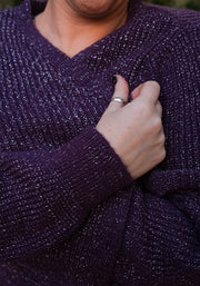 Purple & Silver Lurex Cardigan