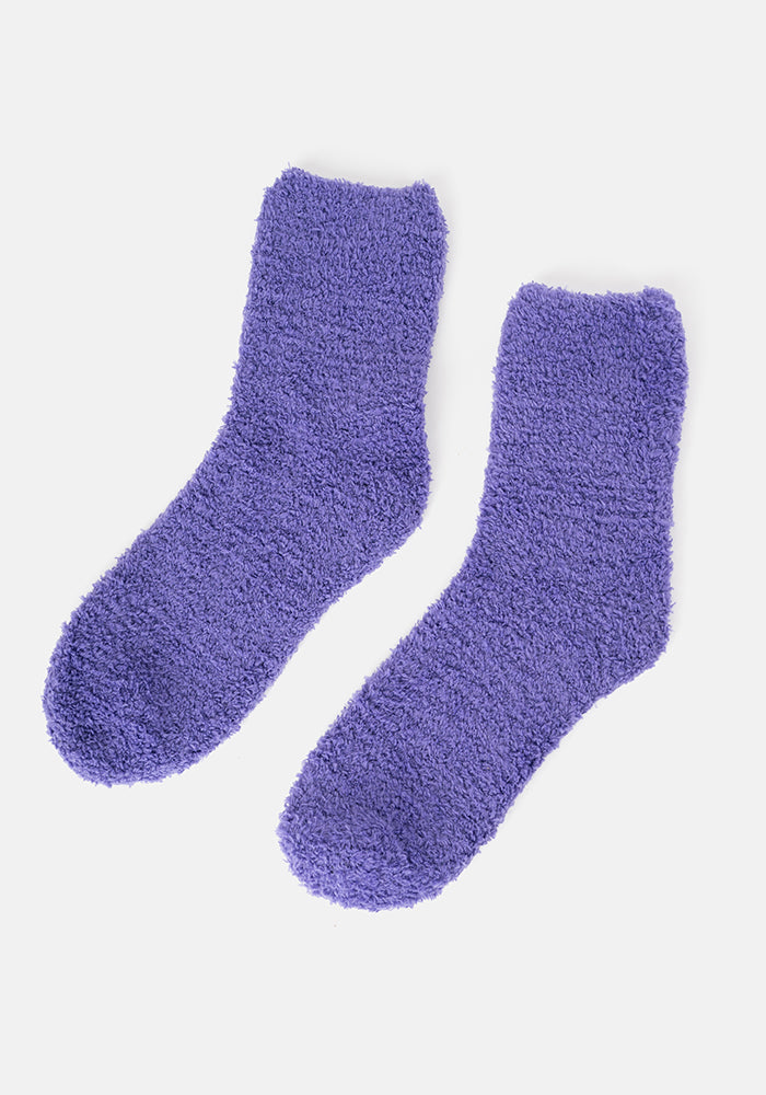 Fourth angle of Purple Fluffy Socks