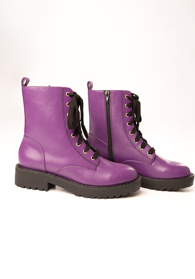 Purple Lace Up Boot