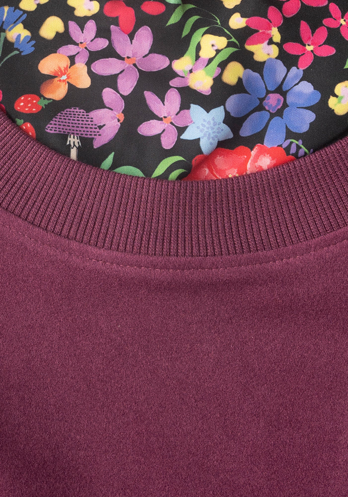 Fourth angle of Purple Longline Popsy Sweatshirt