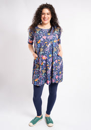 Taylor Purple Magical Moth Print Tunic