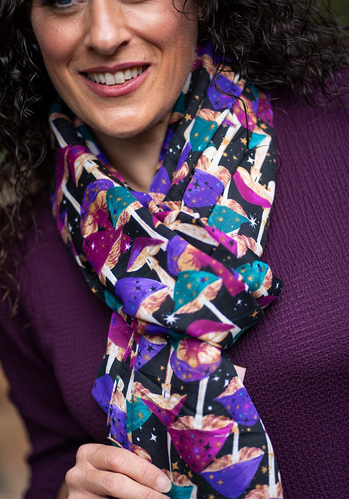 Purple Mushroom Scarf