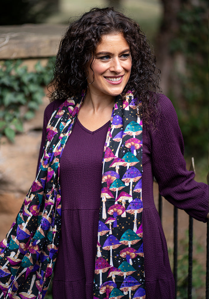 Purple Mushroom Scarf