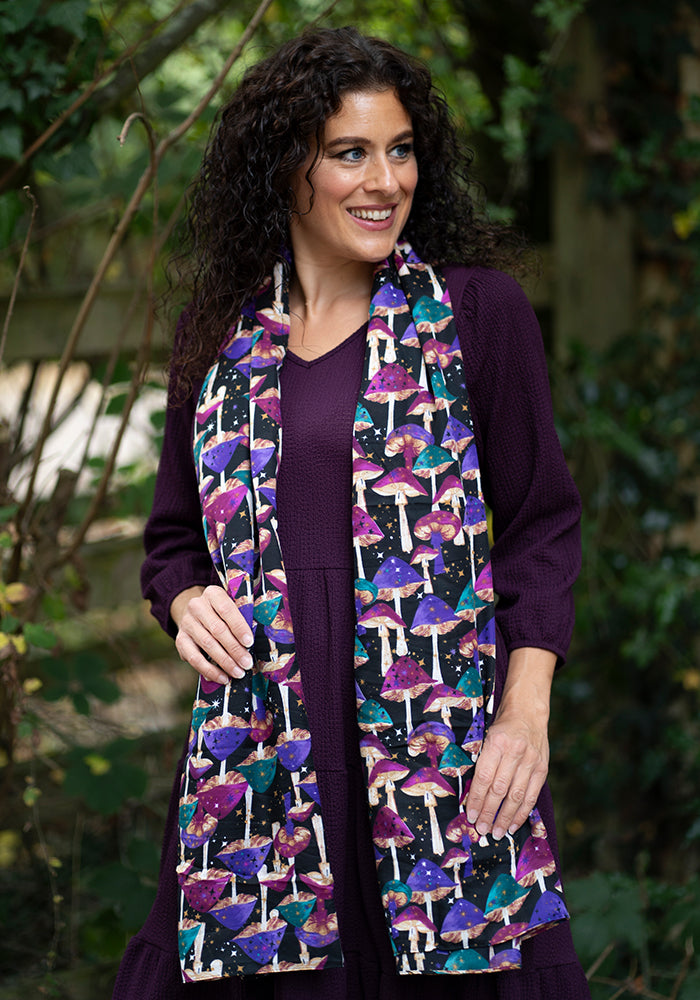 Purple Mushroom Scarf