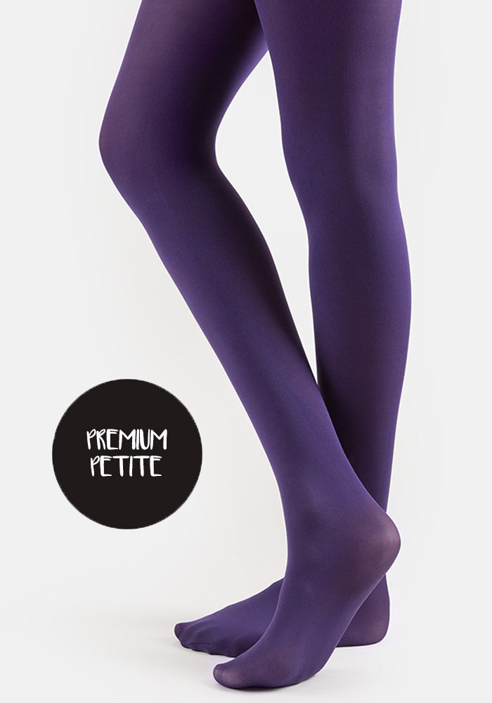 Front view of Petite 50 Denier Premium Tights (Purple)