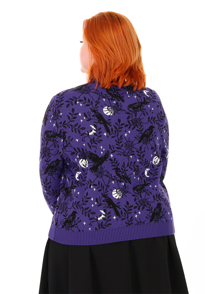 Purple Raven Knit Cardigan