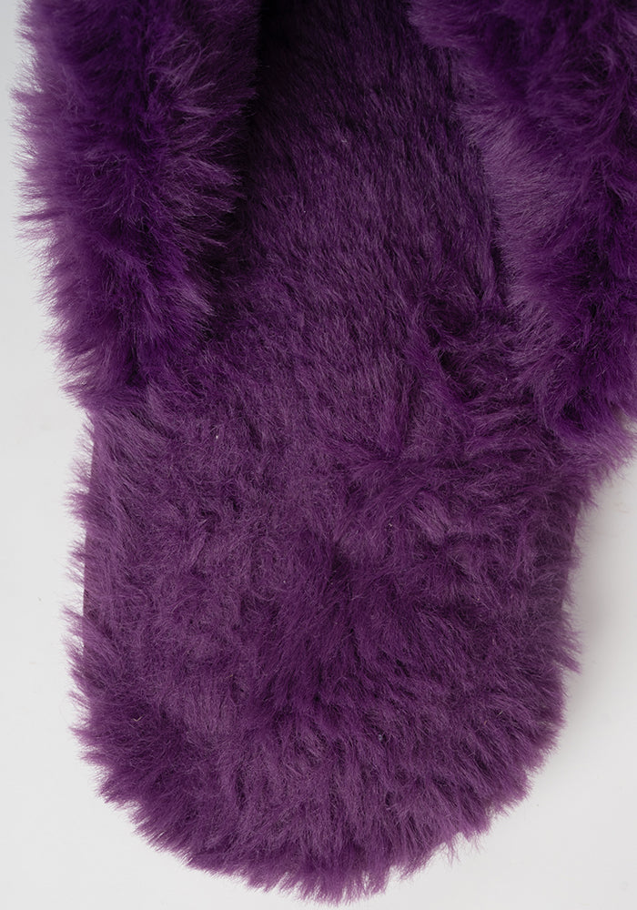 Purple Glitter Mule Slippers