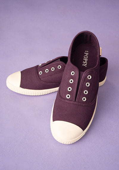 Purple Slip On Plimsole