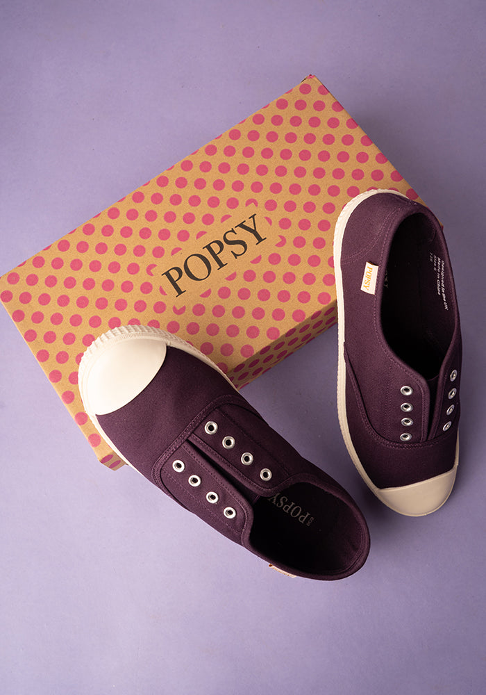 Purple Slip On Plimsole