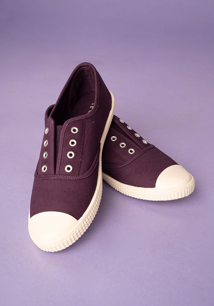 Purple Slip On Plimsole