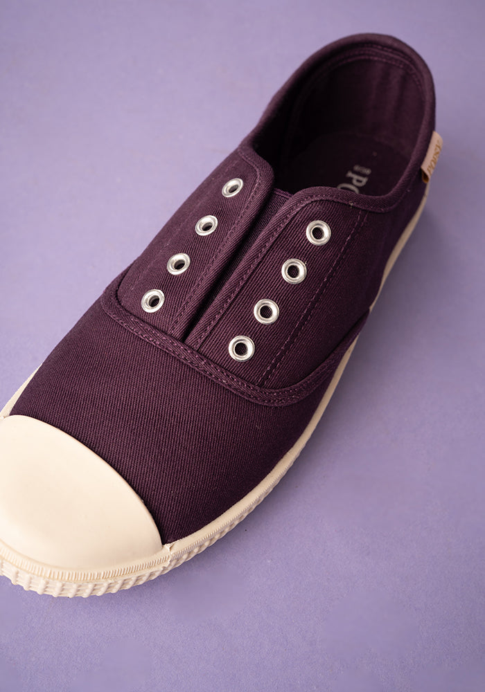 Purple Slip On Plimsole
