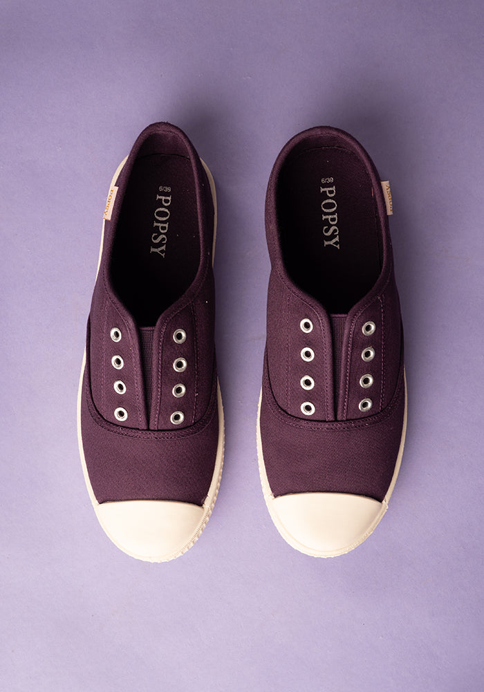 Purple Slip On Plimsole