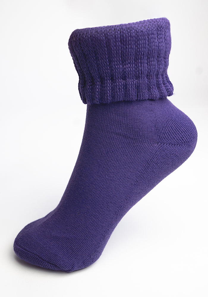 Purple Slouchy Boots Socks