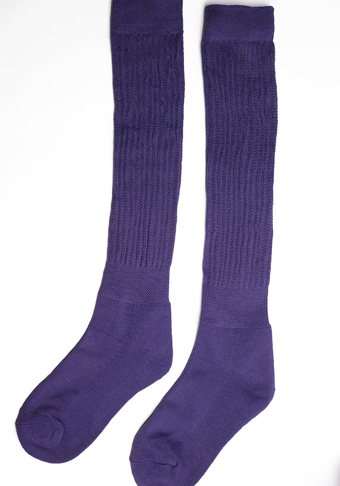 Purple Slouchy Boots Socks