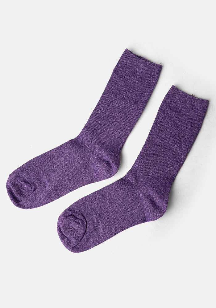Purple Sparkle Socks