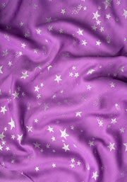 Purple Star Foil Print Scarf