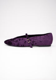 Purple Velvet Ballet Pump