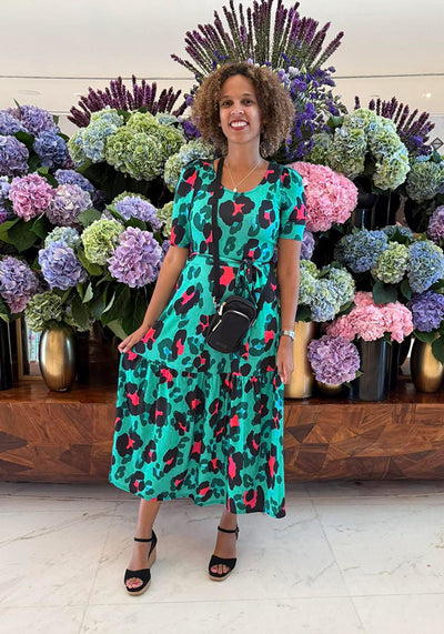 Quilla Large Scale Animal Print Midaxi Dress