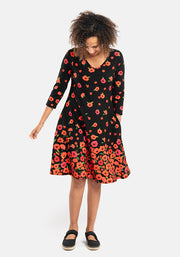 Radley Poppy Border Print Trapeze Dress