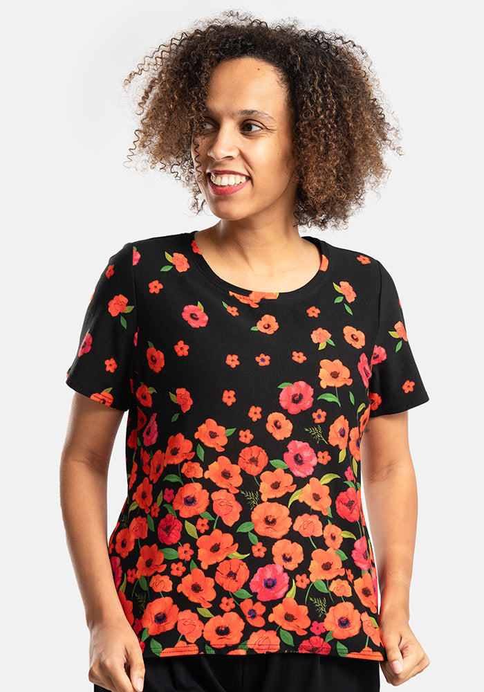 Radley Poppy Print Cotton T Shirt Popsy Clothing