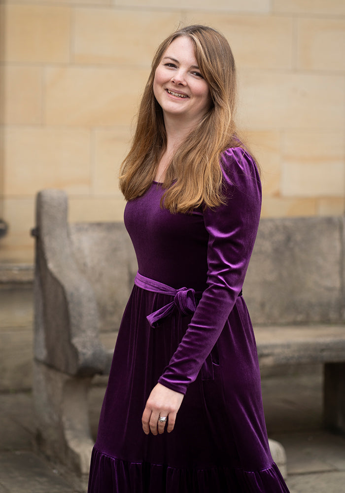 Seventh angle of Raeve Plum Tier Hem Midaxi Dress